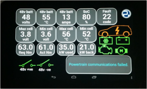 Hybrid vehicle dash display